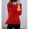 image:imageFlygo Womens Thermal Underwear Tops Round Neck Fleece Lined Baselayer ShirtsRed