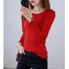 image:imageFlygo Womens Thermal Underwear Tops Round Neck Fleece Lined Baselayer ShirtsRed