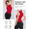 image:imageFlygo Womens Full Zip Sleeveless Workout Yoga Active Jacket Vest Golf ShirtsRed