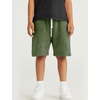 image:imageFlygo Boys Girls Cotton Shorts Acid Washed Active Pull On Jogger Shorts Kids Casual Athletic Loose Fit 516YBlackarmygreen