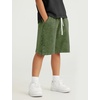 image:imageFlygo Boys Girls Cotton Shorts Acid Washed Active Pull On Jogger Shorts Kids Casual Athletic Loose Fit 516YBlackarmygreen