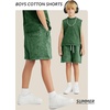 image:imageFlygo Boys Girls Cotton Shorts Acid Washed Active Pull On Jogger Shorts Kids Casual Athletic Loose Fit 516YBlackgreen