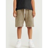 image:imageFlygo Boys Girls Cotton Shorts Acid Washed Active Pull On Jogger Shorts Kids Casual Athletic Loose Fit 516YBlackkhaki