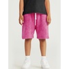 image:imageFlygo Boys Girls Cotton Shorts Acid Washed Active Pull On Jogger Shorts Kids Casual Athletic Loose Fit 516YBlackrose