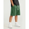 image:imageFlygo Boys Girls Cotton Shorts Acid Washed Active Pull On Jogger Shorts Kids Casual Athletic Loose Fit 516YGreen
