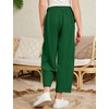 image:imageFlygo Girls Wide Leg Pants Casual Flowy Elastic Waist Palazzo Harem Trousers with PocketsDarkgreen