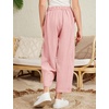 image:imageFlygo Girls Wide Leg Pants Casual Flowy Elastic Waist Palazzo Harem Trousers with PocketsPink