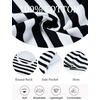 image:imageFlygo Womens Summer T Shirt Dress Cotton Striped Short Sleeve Crewneck Mini Dresses Casual Shift Short Dress with PocketsBlackwhite