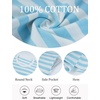 image:imageFlygo Womens Summer T Shirt Dress Cotton Striped Short Sleeve Crewneck Mini Dresses Casual Shift Short Dress with PocketsBluewhite