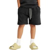 image:imageFlygo Boys Girls Cotton Shorts Acid Washed Active Pull On Jogger Shorts Kids Casual Athletic Loose Fit 516YBlack