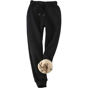 image:imageFlygo Womens Warm Fleece Joggers Pants Sherpa Lined Active Running Sweatpants XSmall Black