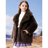 image:imageFlygo Girls Faux Fur Coat Fluffy Winter Fur Jacket Midi Lapel Long Sleeve Furry Shaggy Coats Outerwear 514 Years