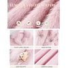 image:imageFlygo Girls Faux Fur Coat Fluffy Winter Fur Jacket Midi Lapel Long Sleeve Furry Shaggy Coats Outerwear 514 YearsPink