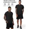 image:imageFlygo Mens Workout Shirts Dry Fit Underarm Mesh Athletic Cooling TShirt Short Raglan Sleeve Moisture Wicking Gym Tops5pcsblack