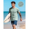 image:imageFlygo Mens Workout Shirts Dry Fit Underarm Mesh Athletic Cooling TShirt Short Raglan Sleeve Moisture Wicking Gym TopsBlackwhitegreydarkgreybeangreen