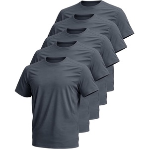image:imageFlygo Mens Workout Shirts Dry Fit Underarm Mesh Athletic Cooling TShirt Short Raglan Sleeve Moisture Wicking Gym Tops5pcsdarkgrey