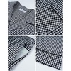 image:imageFlygo Mens Plaid Pajamas Set Cotton Gingham Short Sleeve Button Down Sleepwear Soft Pj Pants 2 Piece Loungewear with PocketsBlack
