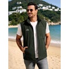 image:imageFlygo Mens Summer Lightweight Outdoor Vest Casual Utility Travel Work Fishing Hiking Photo Vest with PocketsArmy Green