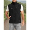 image:imageFlygo Mens Summer Lightweight Outdoor Vest Casual Utility Travel Work Fishing Hiking Photo Vest with PocketsBlack