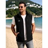 image:imageFlygo Mens Summer Lightweight Outdoor Vest Casual Utility Travel Work Fishing Hiking Photo Vest with PocketsBlack