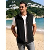 image:imageFlygo Mens Summer Lightweight Outdoor Vest Casual Utility Travel Work Fishing Hiking Photo Vest with PocketsCarbon Black