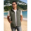 image:imageFlygo Mens Summer Lightweight Outdoor Vest Casual Utility Travel Work Fishing Hiking Photo Vest with PocketsKhaki