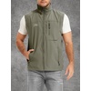 image:imageFlygo Mens Summer Lightweight Outdoor Vest Casual Utility Travel Work Fishing Hiking Photo Vest with PocketsKhaki