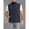 image:imageFlygo Mens Summer Lightweight Outdoor Vest Casual Utility Travel Work Fishing Hiking Photo Vest with PocketsNavy Blue