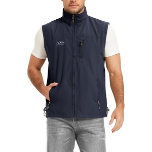 image:imageFlygo Mens Summer Lightweight Outdoor Vest Casual Utility Travel Work Fishing Hiking Photo Vest with Pockets01 Navy Blue