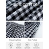 image:imageFlygo Gingham Wide Leg Pants for Women 2026 Summer Casual Plaid Palazzo Drawstring Elastic Waist Trousers with PocketsBlack