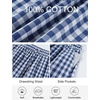 image:imageFlygo Gingham Wide Leg Pants for Women 2026 Summer Casual Plaid Palazzo Drawstring Elastic Waist Trousers with PocketsNavy