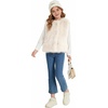 image:imageFlygo Girls Faux Fur Vest Kids Sleeveless Open Front Fluffy Jacket Warm Winter Fuzzy Waistcoat Outerwear with PocketsBeige