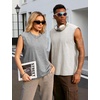 image:imageFlygo Mens Sleeveless Workout Tank Tops Acid Wash Cotton Muscle Shirts Loose Fit Gym Tees Running Beach Loose TeesBlackbeigegreycoffee