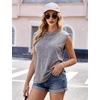 image:imageFlygo Mens Sleeveless Workout Tank Tops Acid Wash Cotton Muscle Shirts Loose Fit Gym Tees Running Beach Loose TeesGrey