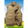 image:imageFlygo Mens Warm Fleece Padded Full Zip Up MultiPocket Outdoor Lightweight Vest Medium Khaki