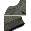 image:imageFlygo Mens Warm Fleece Padded Full Zip Up MultiPocket Outdoor Lightweight Vest Medium Khaki