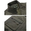 image:imageFlygo Mens Warm Fleece Padded Full Zip Up MultiPocket Outdoor Lightweight Vest Medium Khaki