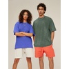 image:imageFlygo Mens Oversized TShirts Acid Wash Cotton Vintage Loose Fit Baggy Tees Summer Short Sleeve Basic Streetwear TopsBlackgreyarmybluebeige