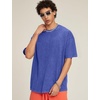image:imageFlygo Mens Oversized TShirts Acid Wash Cotton Vintage Loose Fit Baggy Tees Summer Short Sleeve Basic Streetwear TopsBlackgreykhakibluebeige