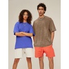 image:imageFlygo Mens Oversized TShirts Acid Wash Cotton Vintage Loose Fit Baggy Tees Summer Short Sleeve Basic Streetwear TopsBlackgreykhakibluebeige