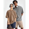 image:imageFlygo Mens Oversized TShirts Acid Wash Cotton Vintage Loose Fit Baggy Tees Summer Short Sleeve Basic Streetwear TopsBlackkhakiarmybeigepurple