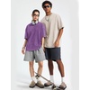 image:imageFlygo Mens Oversized TShirts Acid Wash Cotton Vintage Loose Fit Baggy Tees Summer Short Sleeve Basic Streetwear TopsBlackkhakiarmybeigepurple