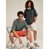 image:imageFlygo Mens Oversized TShirts Acid Wash Cotton Vintage Loose Fit Baggy Tees Summer Short Sleeve Basic Streetwear TopsBlackkhakiarmybeigepurple