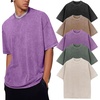 image:imageFlygo Mens Oversized TShirts Acid Wash Cotton Vintage Loose Fit Baggy Tees Summer Short Sleeve Basic Streetwear TopsBlackkhakiarmybeigepurple