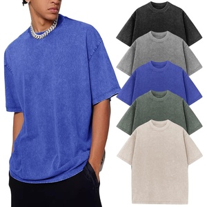 image:imageFlygo Mens Oversized TShirts Acid Wash Cotton Vintage Loose Fit Baggy Tees Summer Short Sleeve Basic Streetwear TopsBlackgreyarmybluebeige