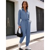image:imageFlygo Womens Half Zip Jumpsuit Long Sleeve One Piece Loungewear High Waist Jogger Casual Travel Outfit with PocketsGreyblue