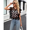 image:imageFlygo Womens Hollow Out Floral Lace Vest Cropped Embroideried Summer Crochet Coverup 2026 Trendy Blouse TopsBlack