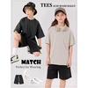 image:imageFlygo Boys Girls 3 Pack Cotton Tshirts Unisex Kids Acid Wash Crewneck Basic Tees Summer Vintage Short Sleeve Plain Tops 514YBlackdarkgreybeige
