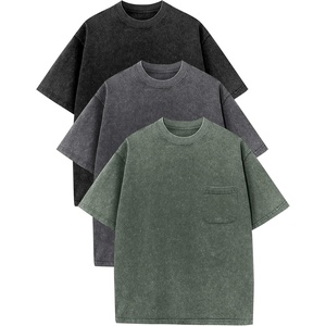 image:imageFlygo Boys Girls 3 Pack Cotton Tshirts Unisex Kids Acid Wash Crewneck Basic Tees Summer Vintage Short Sleeve Plain Tops 514YBlackdarkgreyarmy