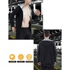 image:imageFlygo Sauna Jacket for Men Hooded Heat Trapping Sweat Jacket Gym Workout RunningBlack